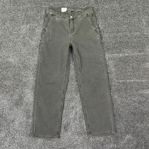 NEW‎ Carhartt WIP Relaxed Straight Leg Fit Pants Womens 26 Graphite Stone Canvas
